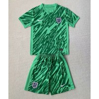 Camiseta Inglaterra Portero Segunda Equipación Replica Eurocopa 2024 para niños mangas cortas (+ Pantalones cortos)
